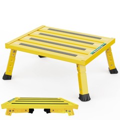Marudina Large Platform RV Steps, 3Level Adjustable Height Aluminum Folding S…