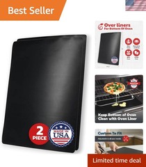 2-Pack Heat Resistant Non-Stick Oven Protector Mats – Easy to Clean & Reusable