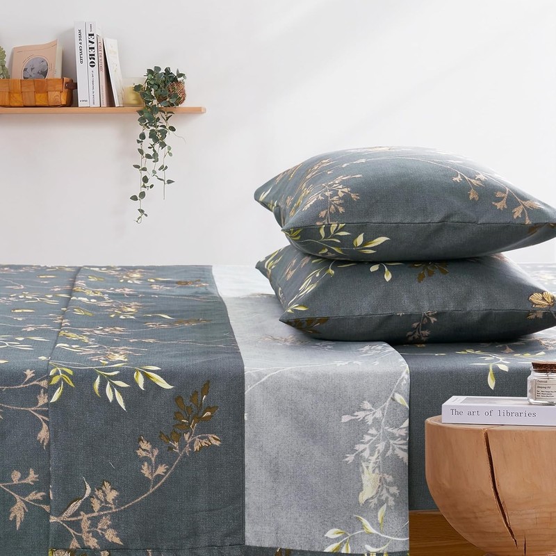 Floral Bed Sheets, 4-Piece Sheet Set, Vintage Flower Birds Spring Pattern gallery
