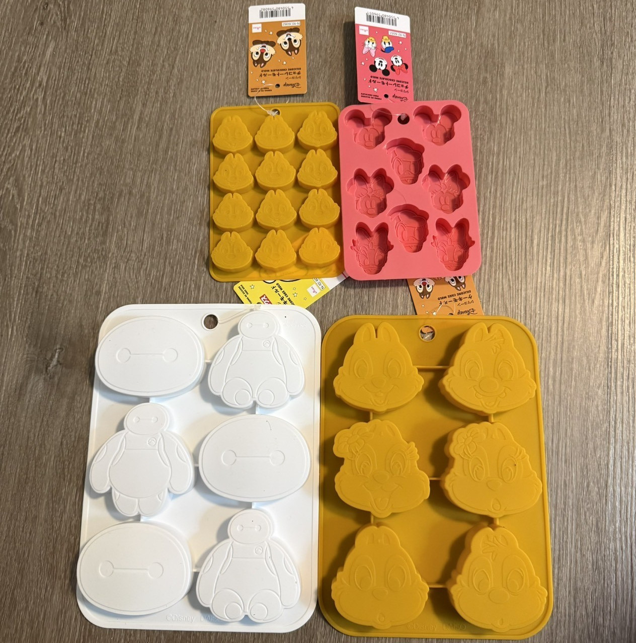 Disney Silicone Cake & Chocolate Mold Set 4pc Baymax Chip Dale Mickey Friends gallery