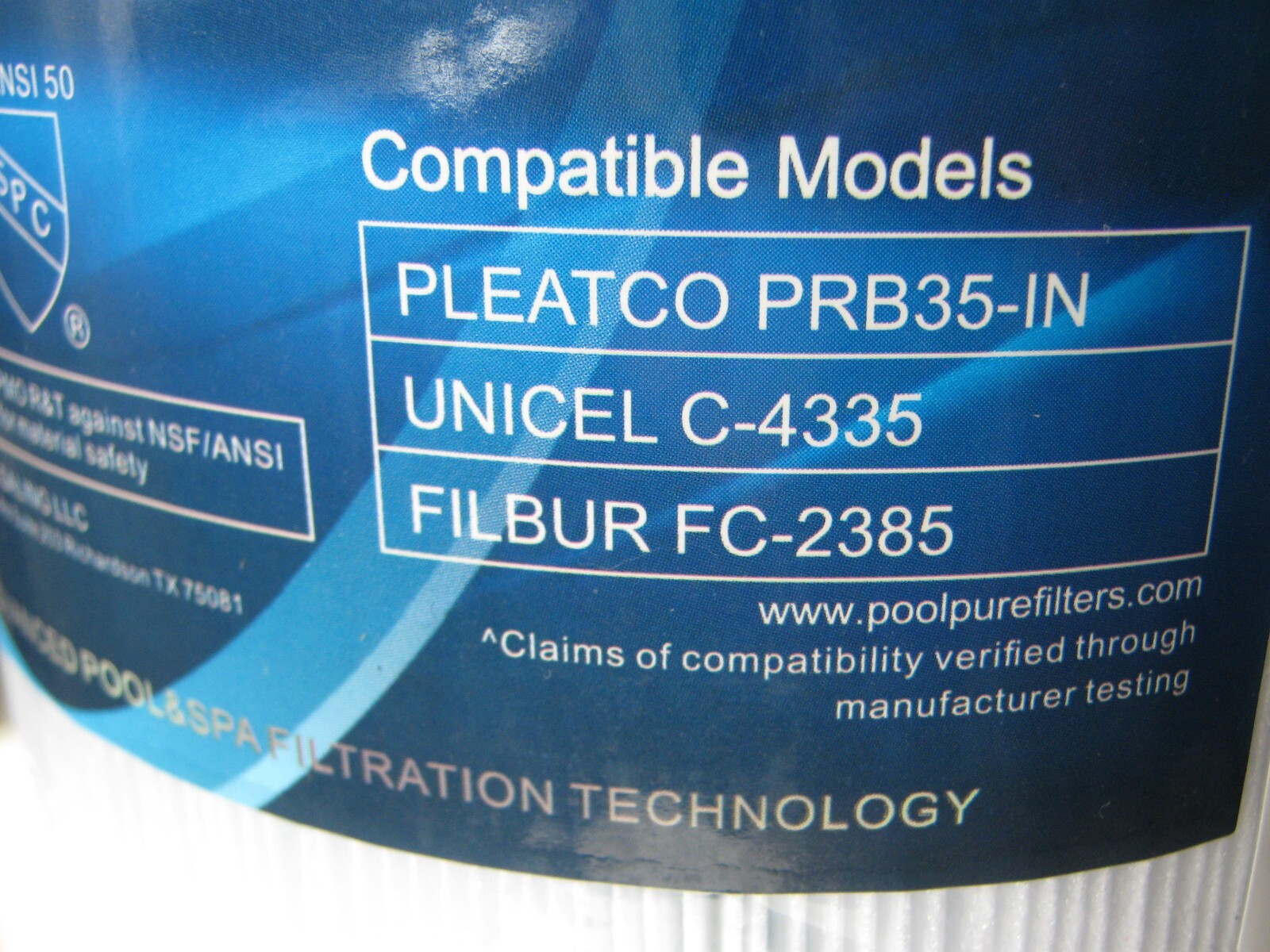 POOLPURE PRB35-IN Spa Filter Replaces Unicel C-4335, Pleatco PRB35-IN gallery