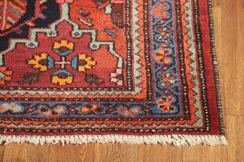 Vegetable Dye Wool Bakhtiari Runner Vintage Rug 3x10 Traditional Hand-made Rug gallery