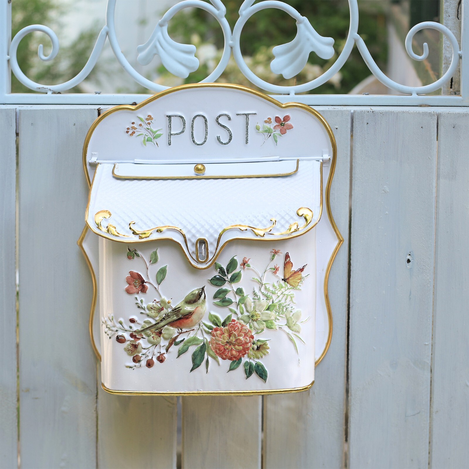 Mailbox Wall Mounted Vintage Metal Letter Box Wall Front Door Decor gallery