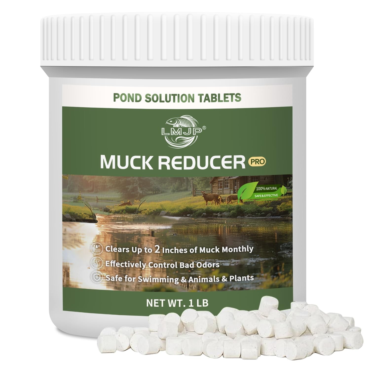 Muck Reducer 1LB Natural Sludge Solution Tablets for Ponds & Lakes, Away Muc... gallery