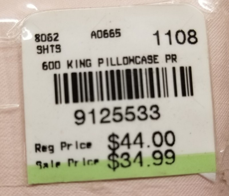 NEW $44 Hampton House - 2 King Pillow Cases 600 TC Lt. Pink 100% Cotton Sateen gallery