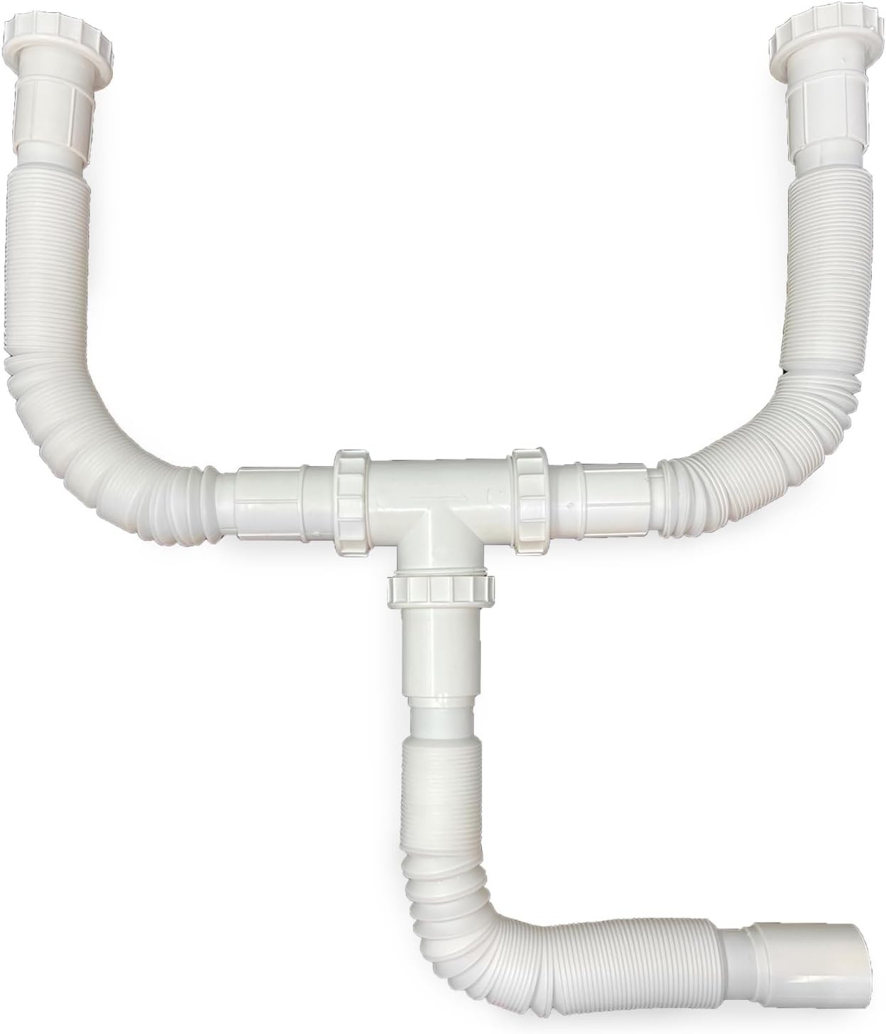 Kitchen Sink Drain Kit, 1-1/2” All-in-One Corrugated Flexible Pipe Set gallery