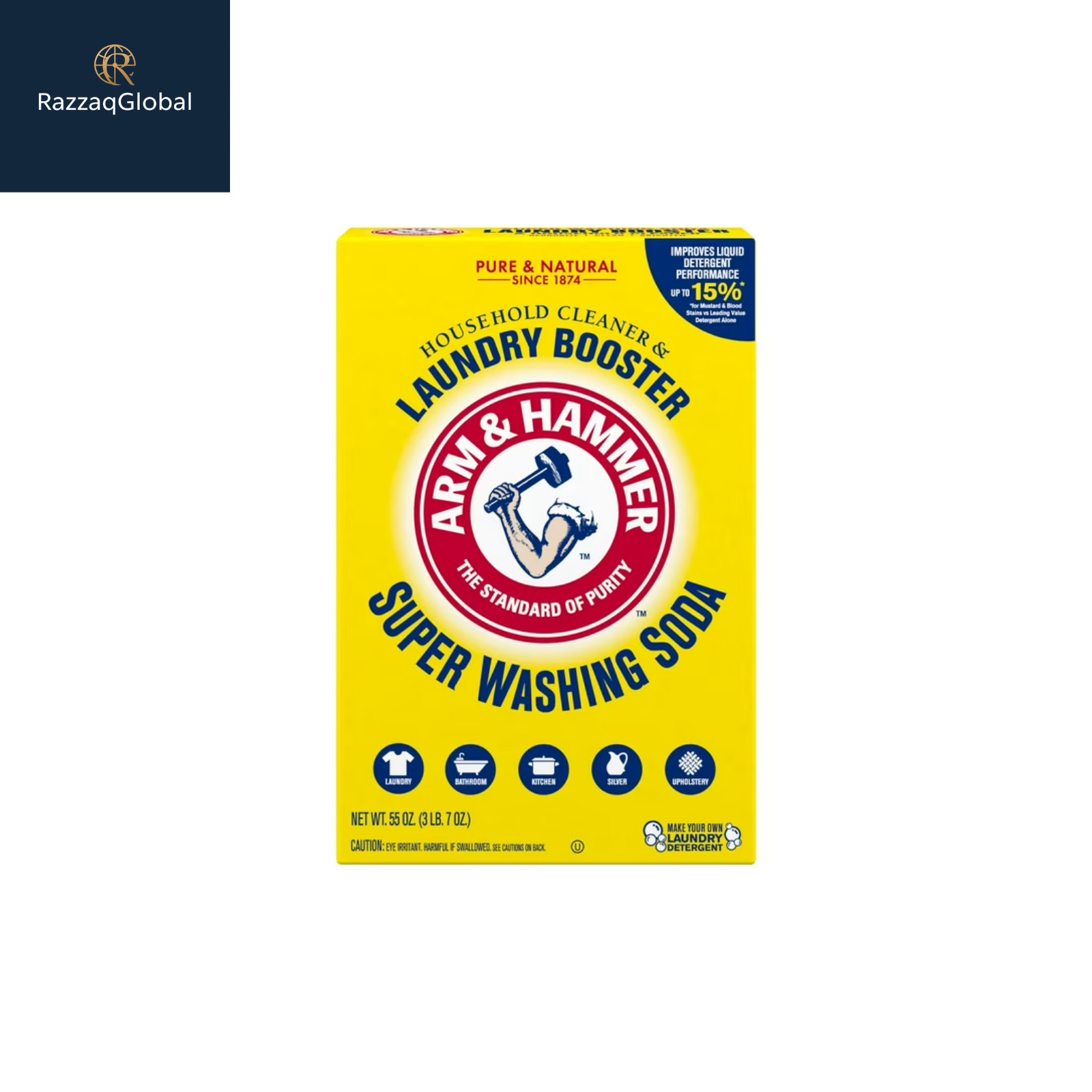 ARM & HAMMER Washing Soda 55oz Laundry Booster Cleaner gallery