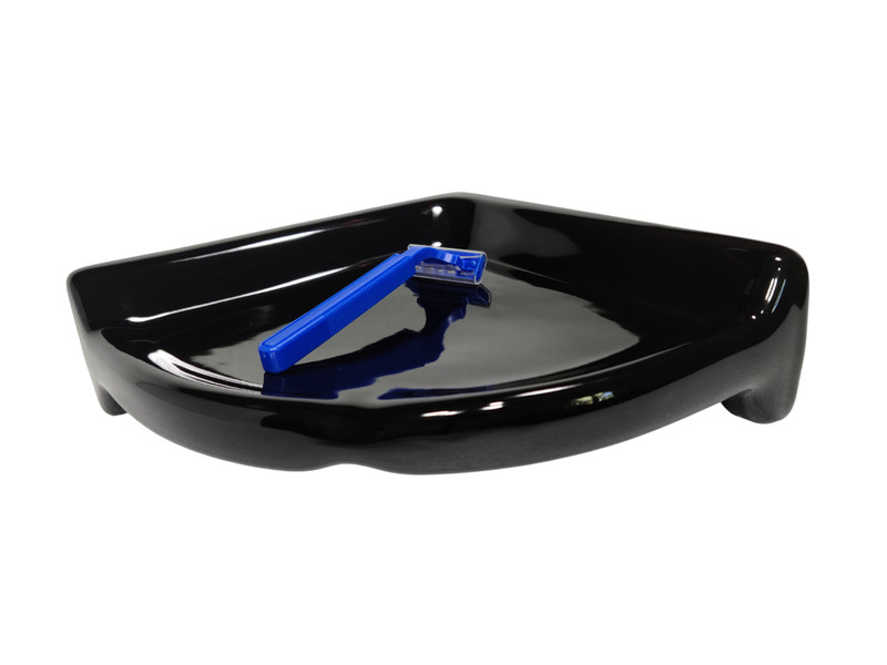 Vintage Black Ceramic Shower Tile Corner Tray Soap Dish Shampoo Holder Caddy gallery