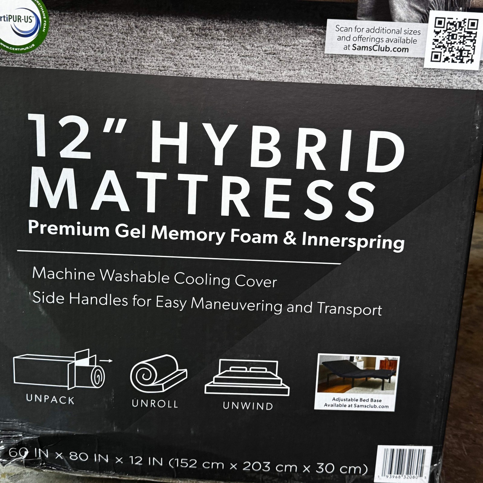 MEMBER'S MARK Hotel Premier Memory Foam Queen Mattress Medium/Firm White gallery