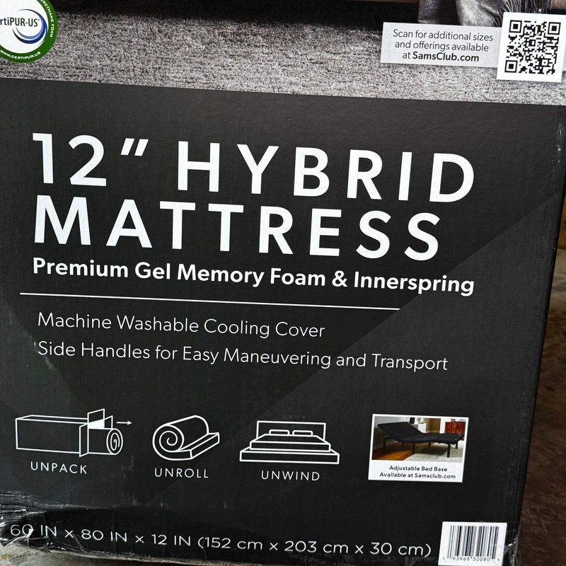 MEMBER'S MARK Hotel Premier Memory Foam Queen Mattress Medium/Firm White gallery