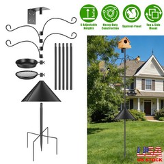 94in Squirrel Proof Bird Feeder Pole Holder Garden Bird House Pole Bird Station
