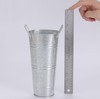 6 Pc Galvanized Metal Flower Buckets 10” Farmhouse Wedding Vases NOB gallery