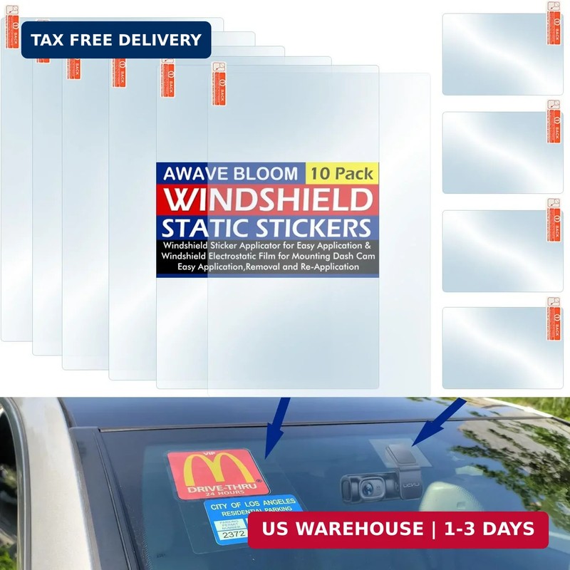Windshield Sticker Applicator Electrostatic Film for Easy Application, Removal a gallery