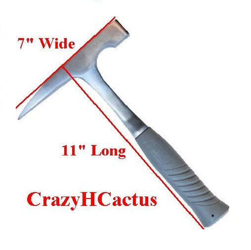 Rock Pick Hammer 20 oz, Single Piece FORGED! GREAT Quality Rubber Handle! NICE gallery