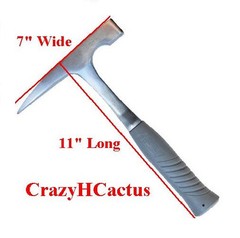 Rock Pick Hammer 20 oz, Single Piece FORGED! GREAT Quality Rubber Handle! NICE