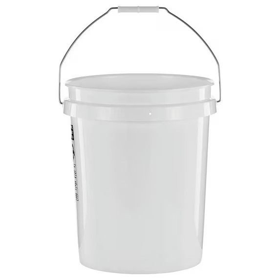 (2 pack) United Solutions 5 Gallon Round Utility Bucket, Comfort Handle, Plastic gallery