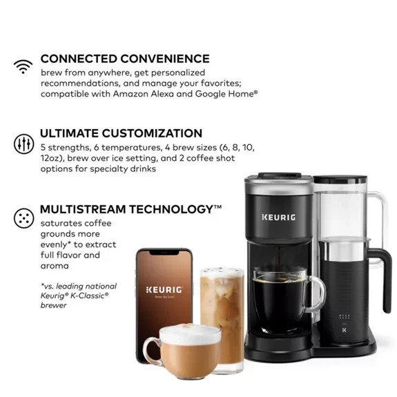 Keurig K-Café SMART Single Serve Coffee Maker with WiFi Compatibility, Latte and gallery