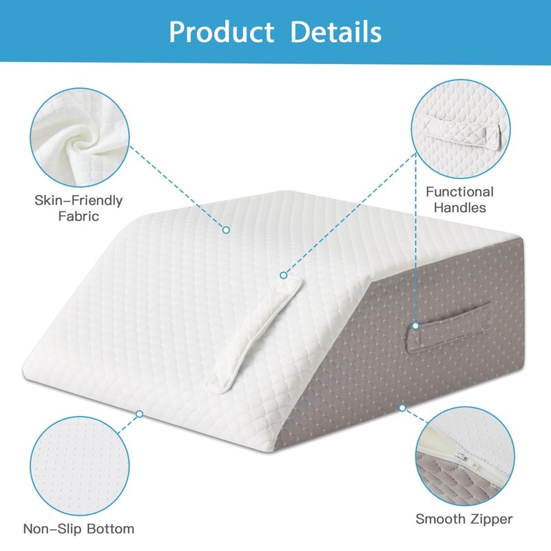 Leg Elevation Wedge Pillow for Bed , Comfortable Leg Support & Relaxing Rest Aid gallery