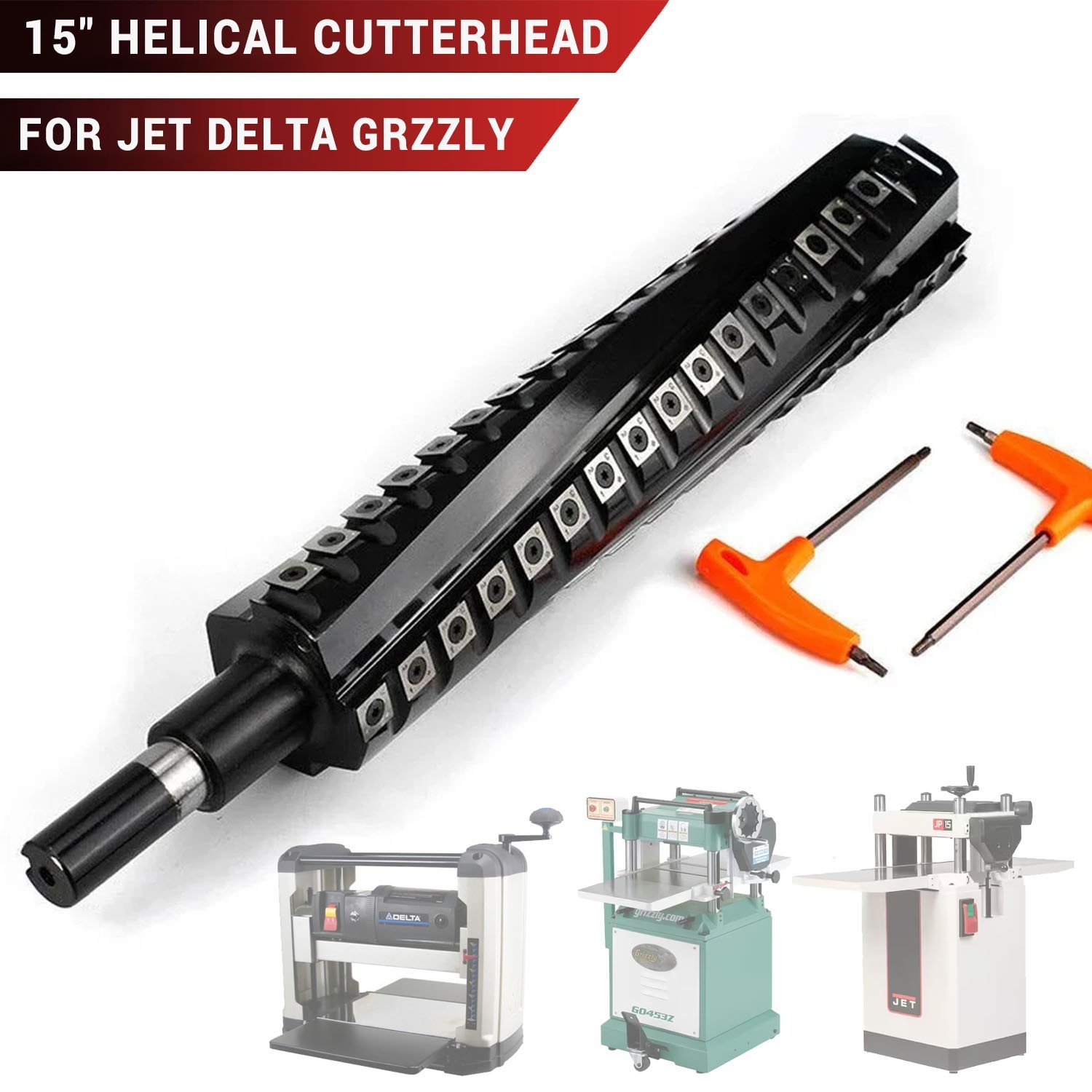 15inch Helical Cutterhead for Most 15" planer- Delta Grizzly Powermatic JET York gallery