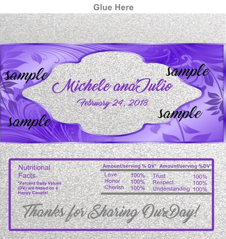 12 Sunflower Burlap Wedding Hershey Candy Bar Wrappers Personalized Custom gallery