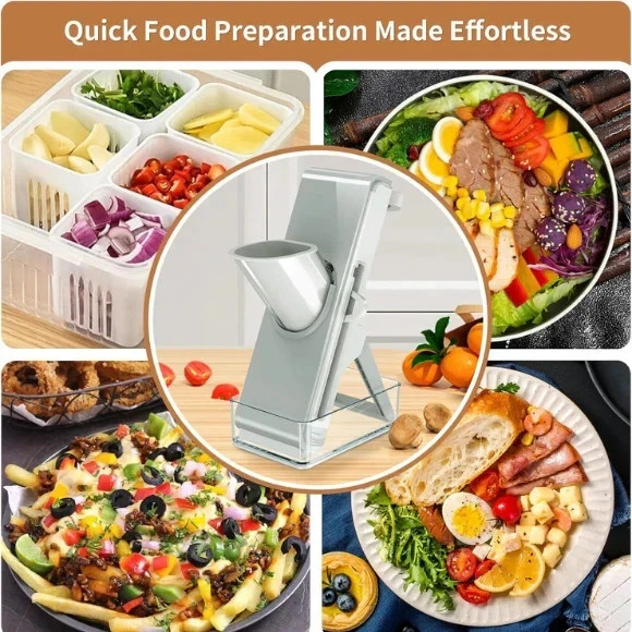 Adjustable Vegetable Slicer Mandoline Cutter Stainless Steel Chopper Dicer gallery