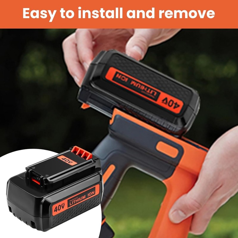 40 Volt for Black Decker 40V 2.0Ah Max Lithium Battery /Charger LBX2040 LBXR36 gallery