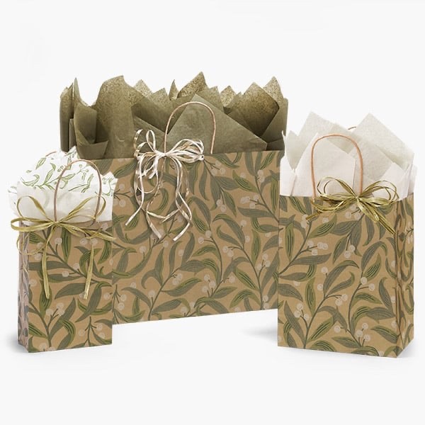 WHITE BERRIES Design Gift Paper Bag Choose Size & Package Amount gallery