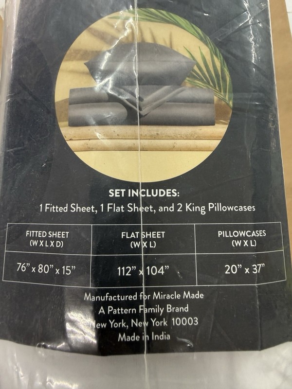 Miracle Made Self-Cooling & Self-Cleaning King Sheet Set White Luxury Bedding gallery