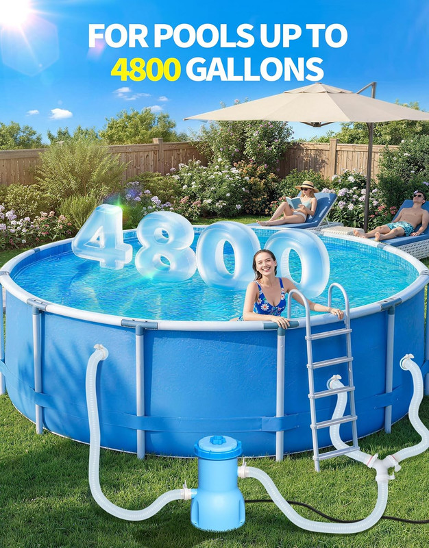 Standard Series above Ground Pool Filter Pump - 800 GPH Flow Rate | Rapid Circul gallery