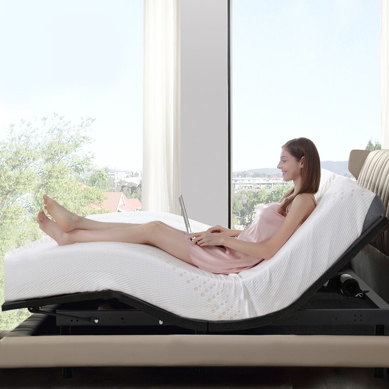 Costway Adjustable Bed Base Head & Foot Remote Control Steel Frame USB Queen gallery
