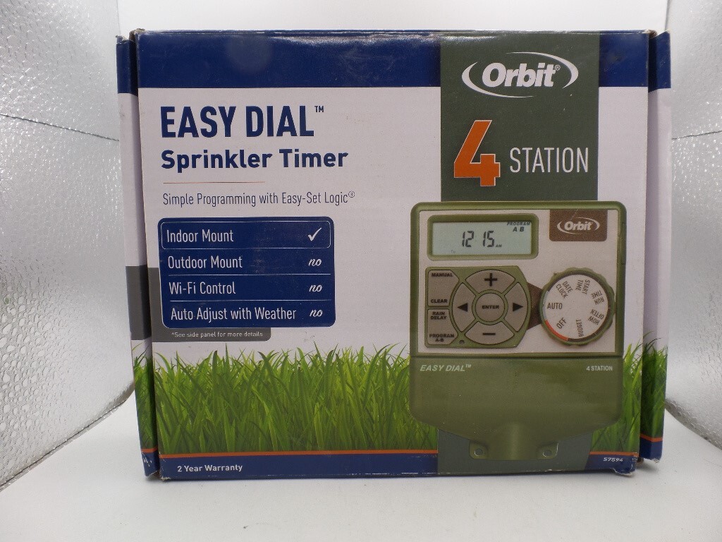 ORBIT 57594 4-ZONE INDOOR EASY DIAL LAWN SPRINKLER TIMER gallery