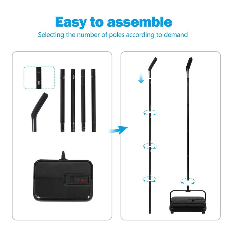 Mini Carpet Sweeper - Lightweight, No Noise, Manual Hand Push for Easy Cleaning gallery