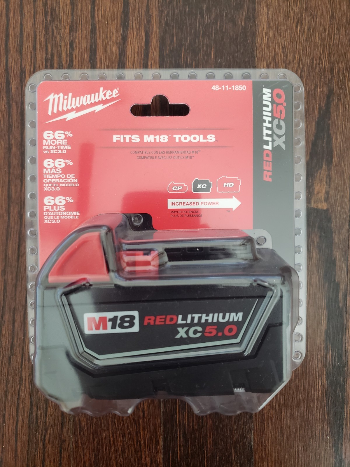 Milwaukee M18 REDLITHIUM XC5.0 Extended Battery Pack - Black (48-11-1850) gallery