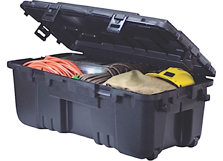 Plano 108 Quart Large Hinged Storage Box Black Heavy Duty Organizer Container gallery