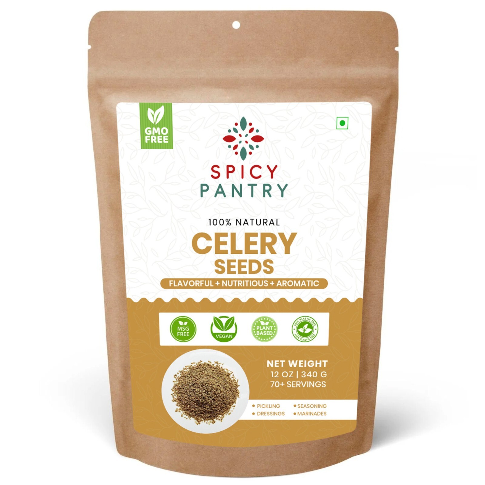 Whole Celery Seeds - Apium graveolens - 12 oz All-Natural Spice for Cooking gallery