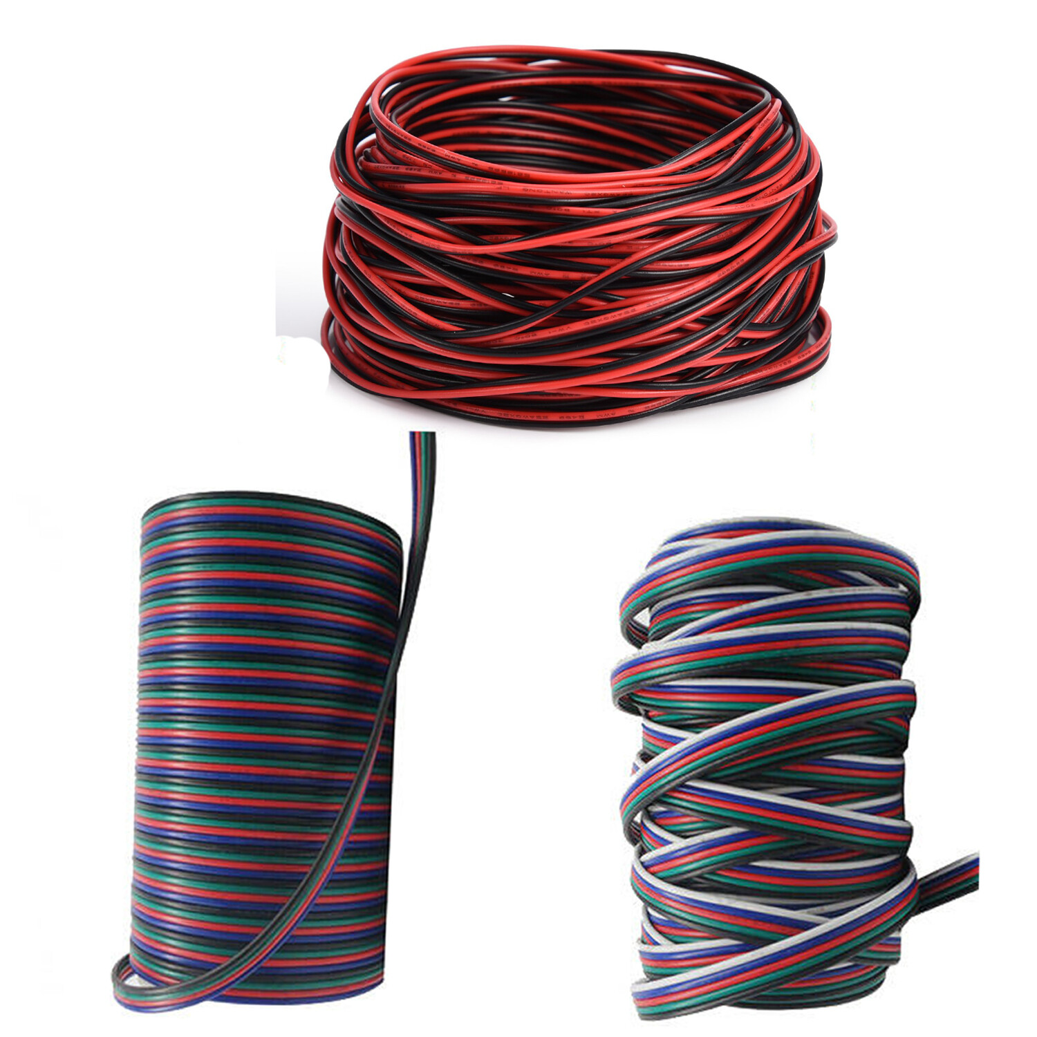 2/4/5 Pin Extension Wire Cable Cord Connector For 3528/5050 LED Strip Light gallery
