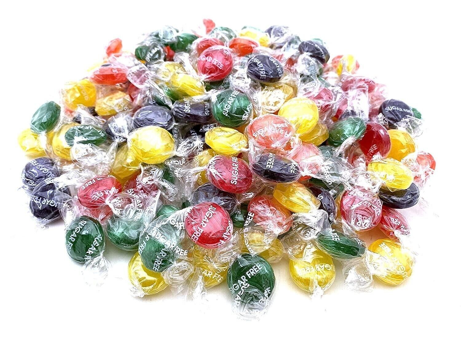 SUGAR FREE Assorted FRUIT Buttons HARD Candy/ Keto diabetic diet - 1 LB gallery