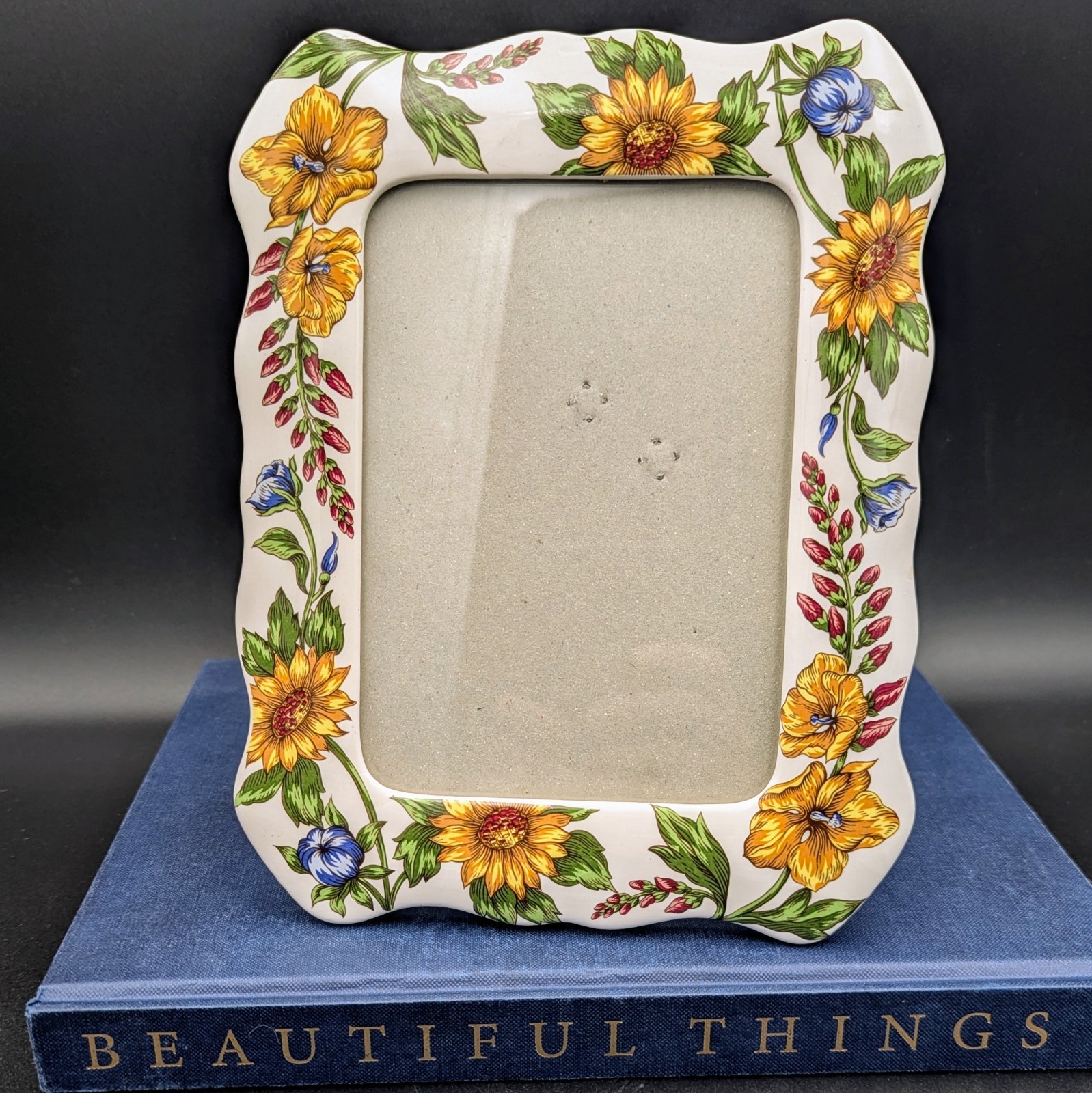 Porcelain 5x7 Picture Frame Vibrant Floral Jennifer Moore Portrait or Landscape gallery