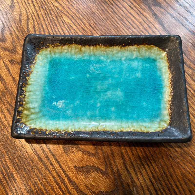 Kotobuki Ceramic Sushi Plate or Serving Platter 8 1/2" x 5 5/8" Japan gallery