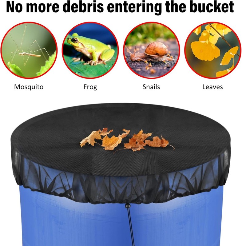 2Pcs Mesh Screen Cover Protector Netting For Rain Barrel Water Collection Bucket gallery