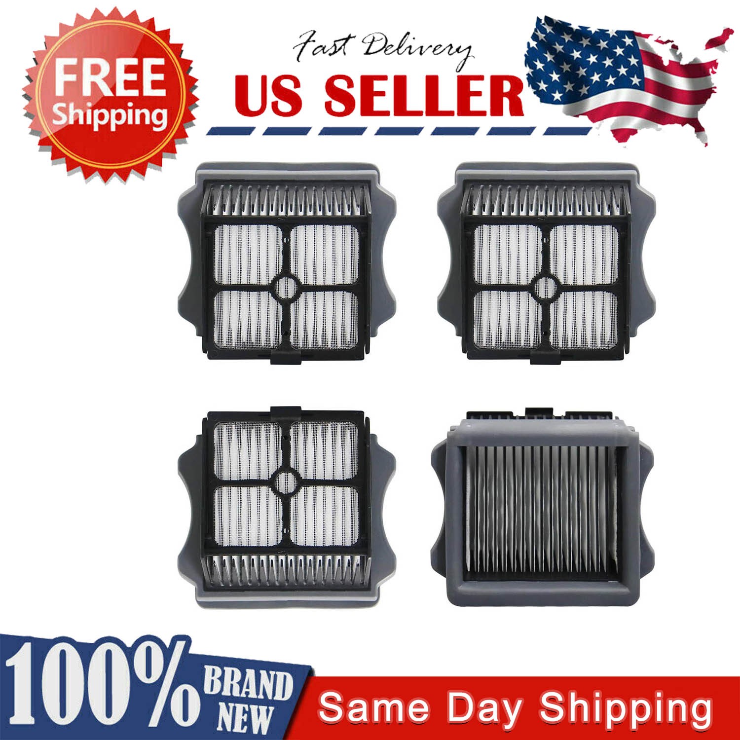 4x Replacement Filters Parts for Tineco vacuum iFloor 3,Floor ONE S3 gallery