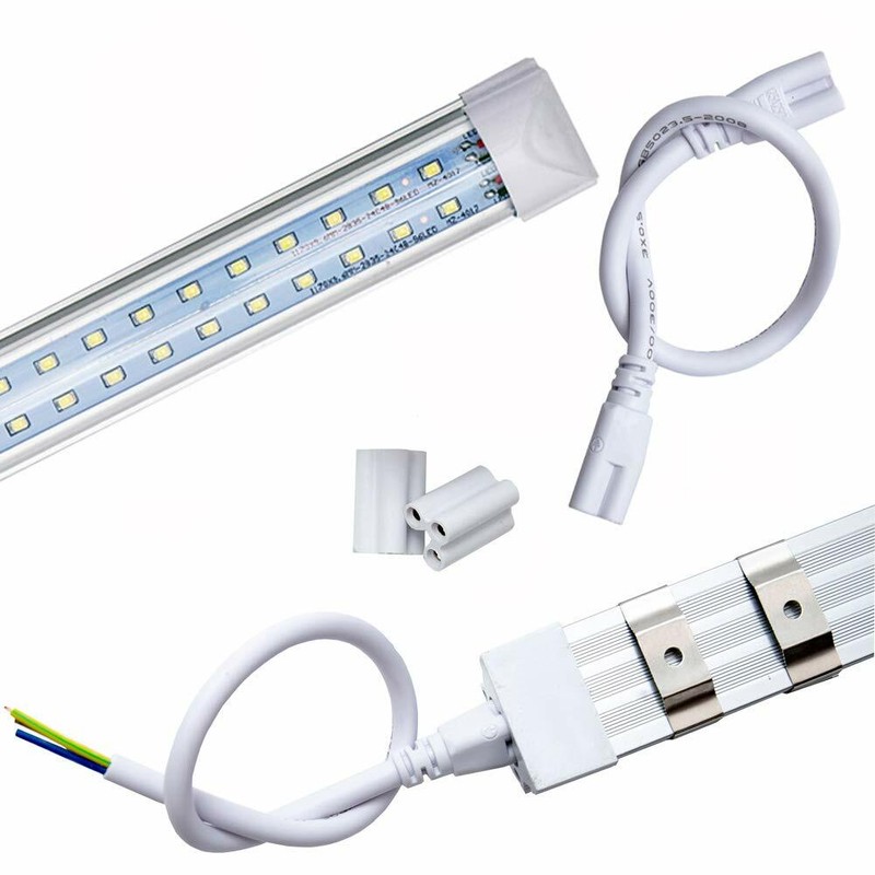 2FT 4FT 6FT 8FT V Shape Integrated LED Tube Light Double Side Cooler Door Lights gallery