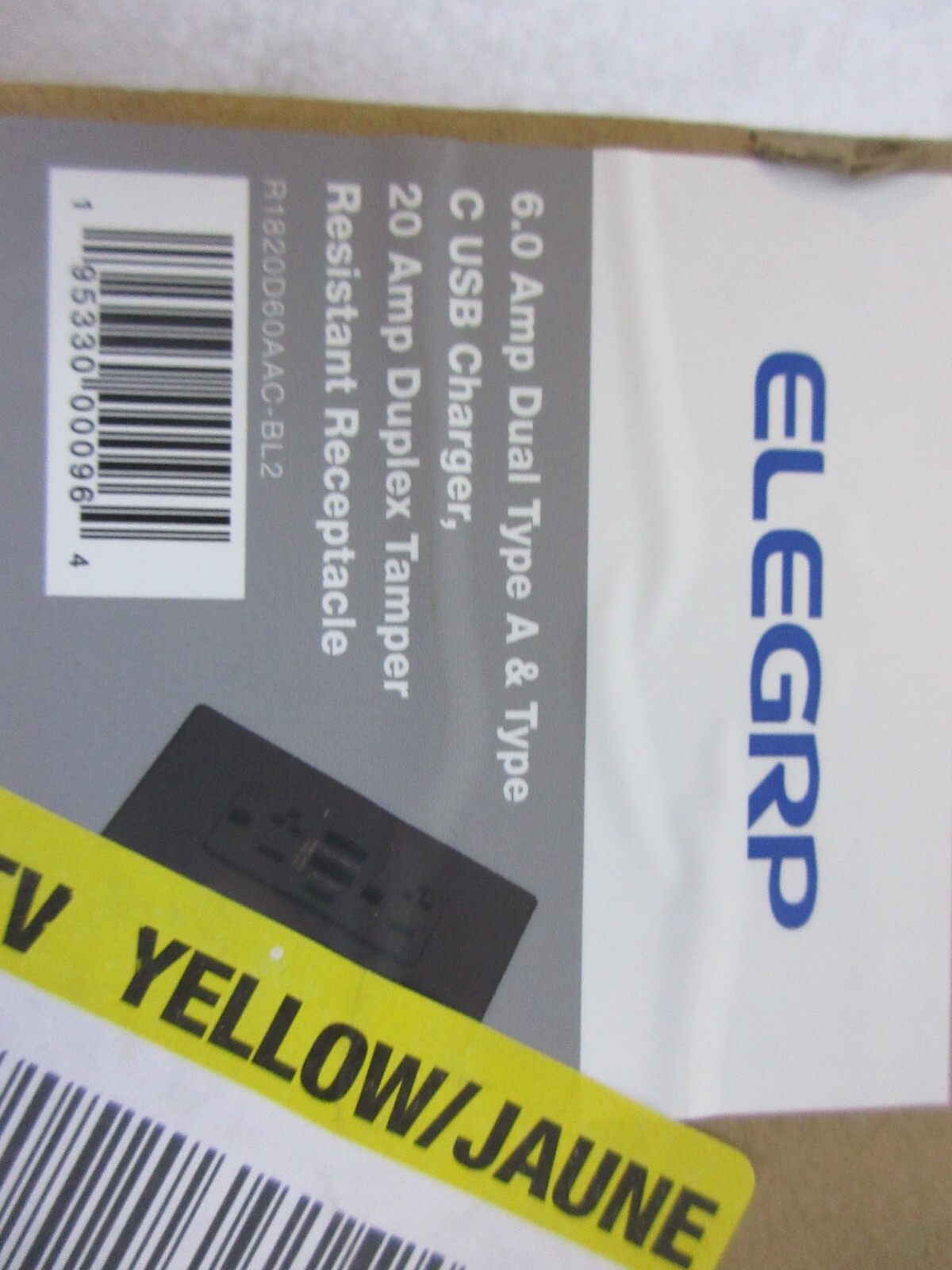 ELEGRP 30W 3-Port Type C & Dual Type A USB Duplex Outlet Smart Chip Black 2PK gallery