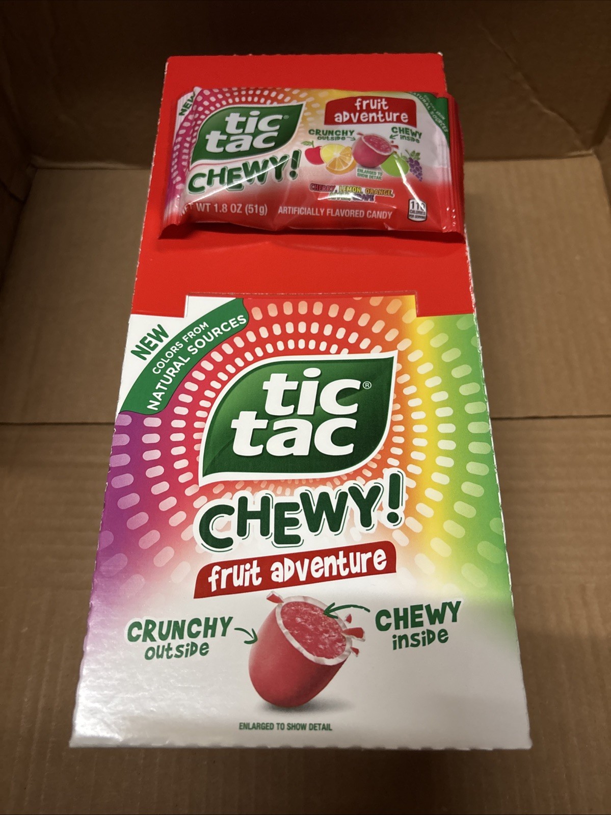 TIC TAC CHEWY! Fruit Adventure 24pk Chewy Candy , 1.8 oz Per, BB 03/26 gallery