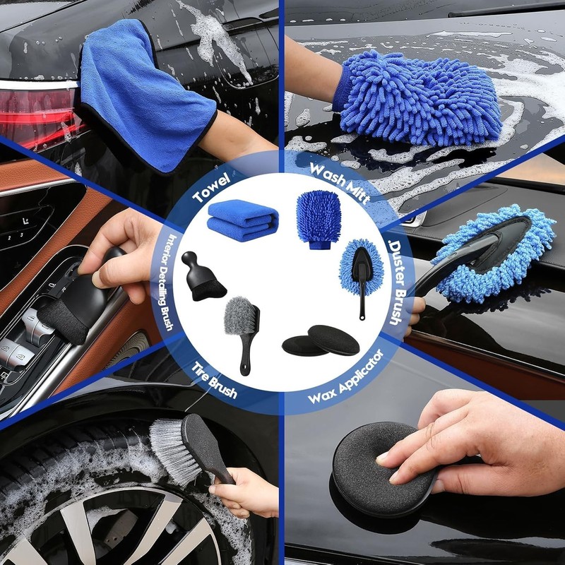 Kit De Limpieza Microfibra 45 Pcs Para Carros Interior y Exterior Con Aspiradora gallery