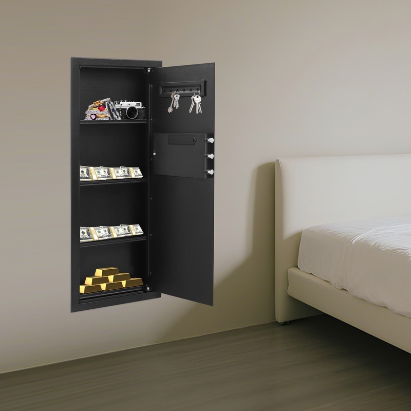 Fireproof Hidden Lock Wall Safe With Keys Cash Jewelry Superior Home Security gallery