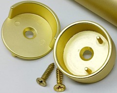 One Pair Round 1 5/16 Inch Diameter Wardrobe Closet Rod Metal End Supports