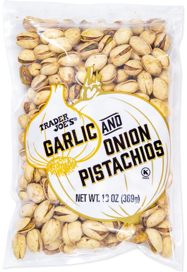 2-Pack Trader Joe’s Garlic & Onion Pistachios Roasted Nut Savory Snack gallery