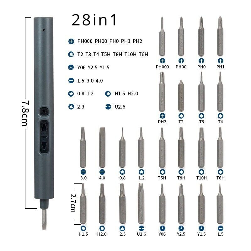 Electric Screwdriver USB Rechargeable Lithium Precision Screw Repair Tools Kit gallery