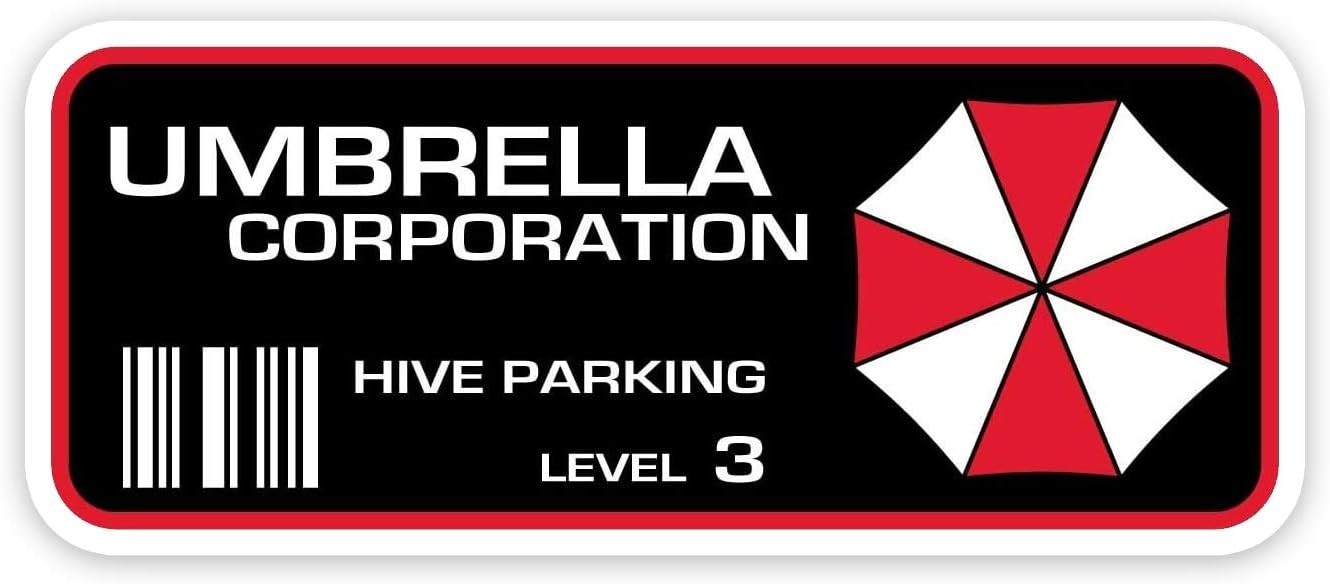 Unique Horror Theme Vinyl Decal | 2"x5" Resident Evil Umbrella Corp. Sticker gallery